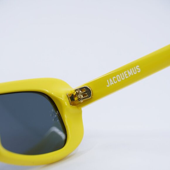 Jacquemus CAPRI JAC/55 C5 Sunglasses Yellow Rectangle Frame, Grey Lenses main image 4